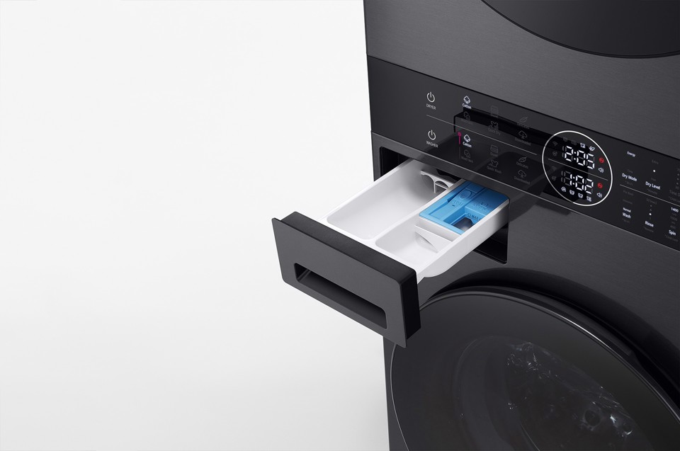 LG WashTower WT1210BBF Colonna Bucato Lavatrice + Asciugatrice 12/10kg AI DD, Classe A-10%/A+++, Pannello unificato