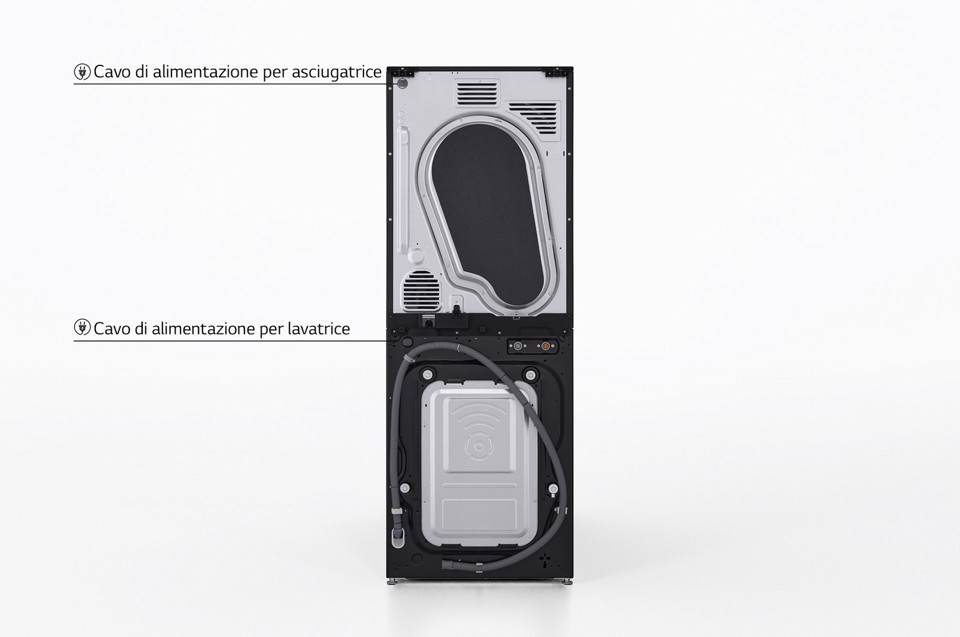 LG WashTower WT1210BBF Colonna Bucato 12/10kg AI DD, Classe A, Pannello unificato