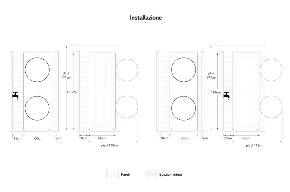 LG WashTower WT1210BBF Colonna Bucato 12/10kg AI DD, Classe A, Pannello unificato