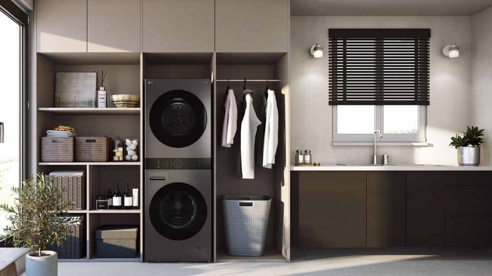 LG WashTower WT1210BBF Colonna Bucato 12/10kg AI DD, Classe A, Pannello unificato
