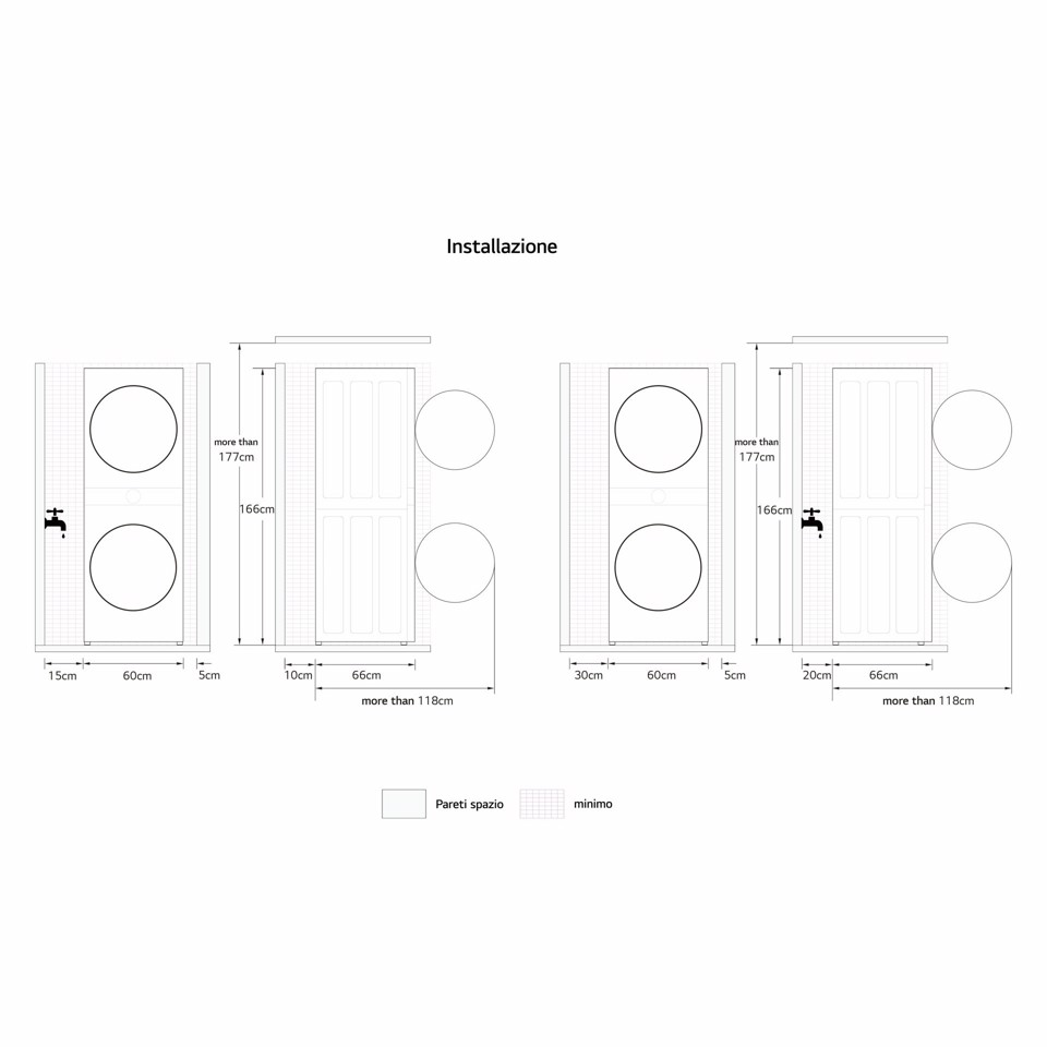 LG WashTower WT1210WWF Colonna Bucato 12/10kg AI DD, Classe A, Pannello unificato