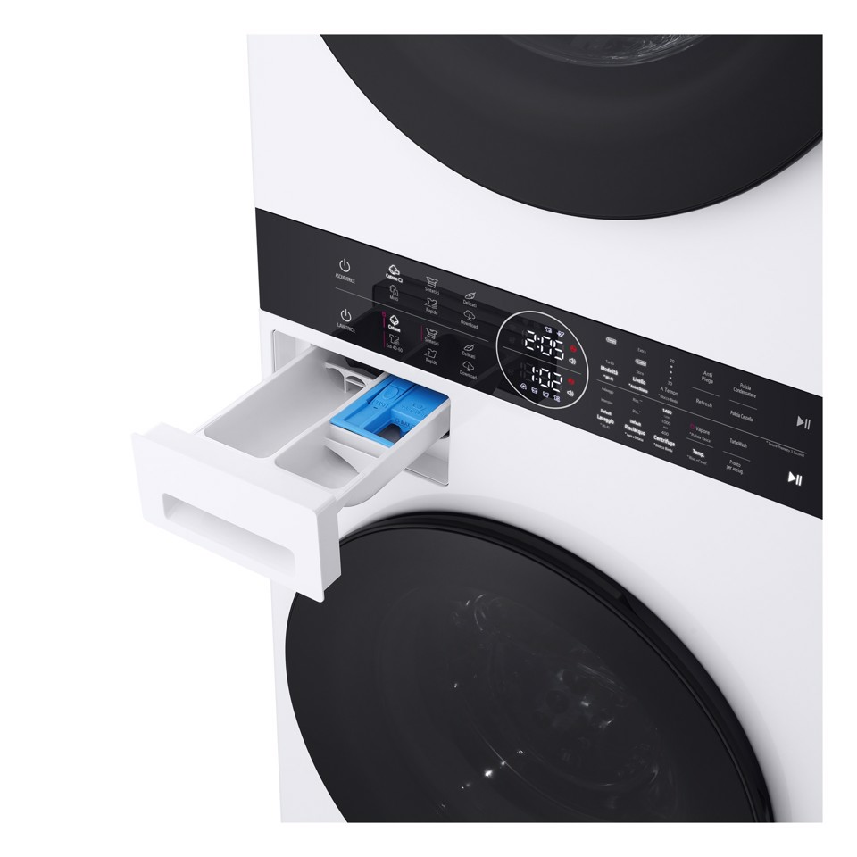 LG WashTower WT1210WWF Colonna Bucato 12/10kg AI DD, Classe A, Pannello unificato