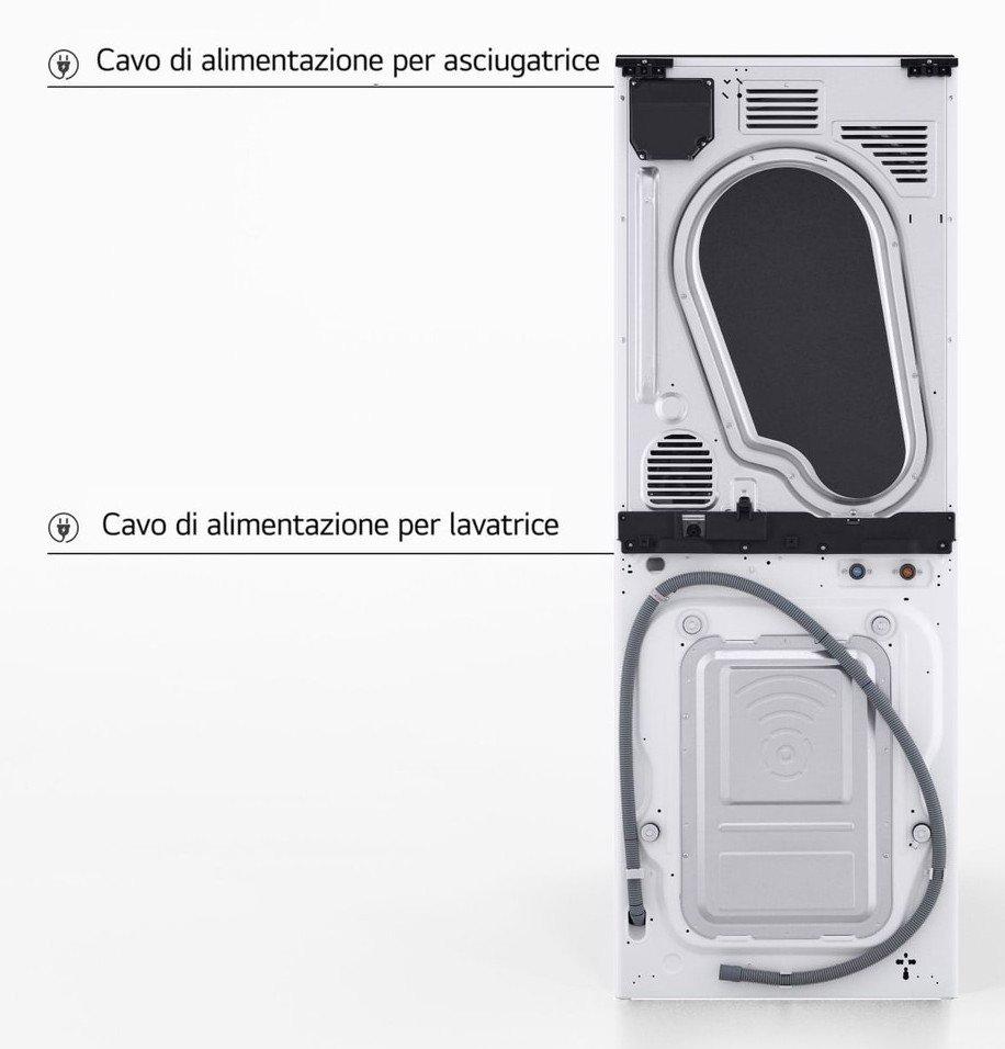 LG WT1210WWF lavasciuga Libera installazione Caricamento frontale Bianco A