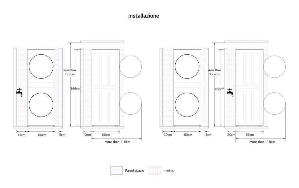 LG WT1210WWF lavasciuga Libera installazione Caricamento frontale Bianco A