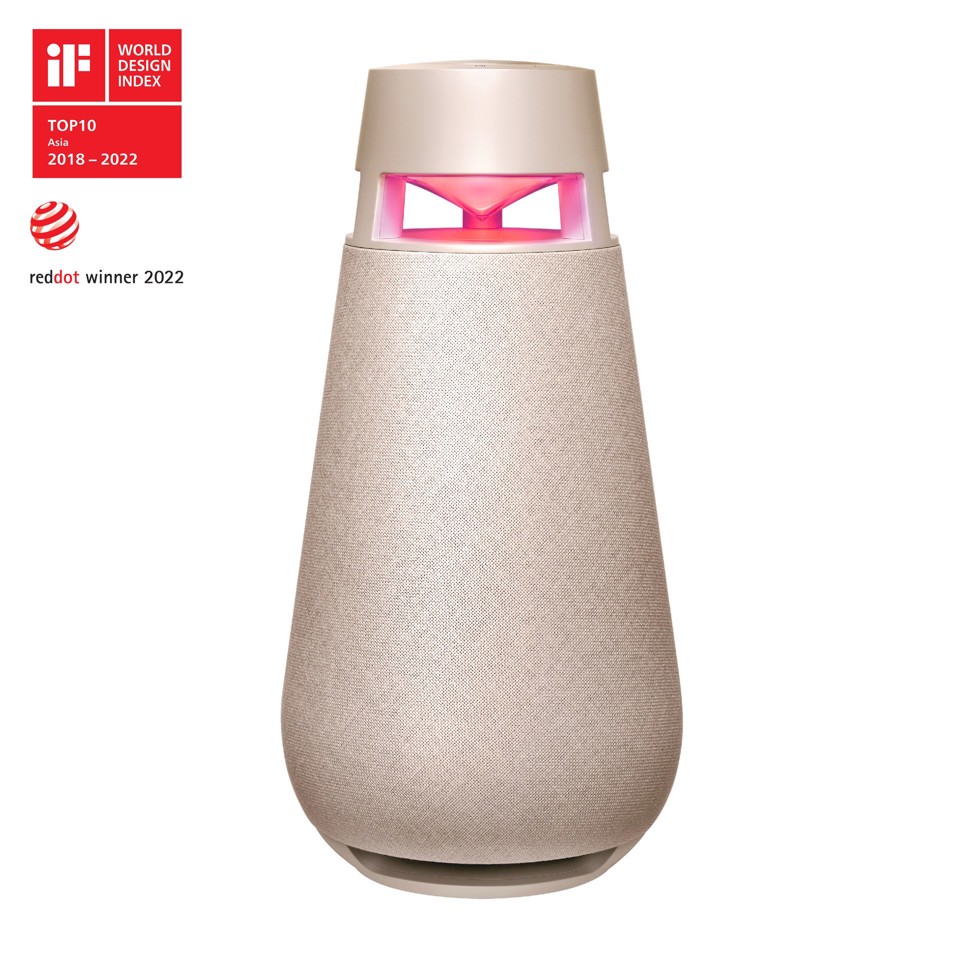 LG XBOOM 360 XO3, Speaker omnidirezionale 50W, Illuminazione, IP54, Bluetooth 5.1, Beige