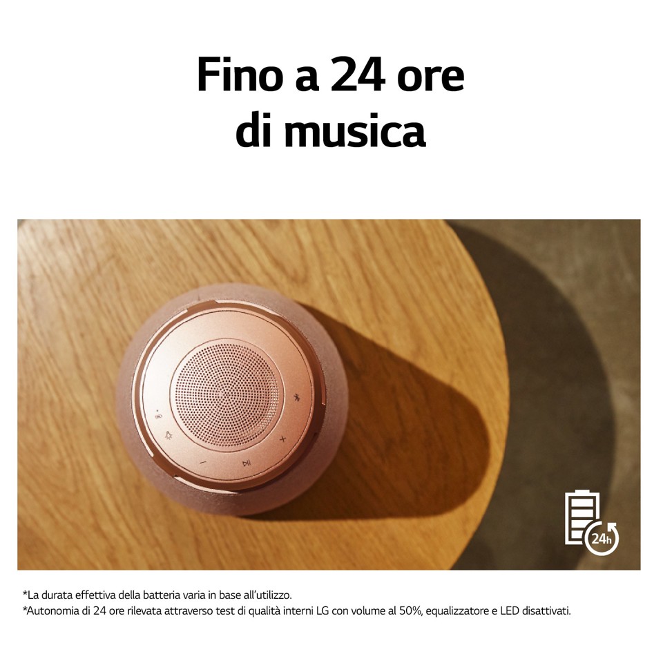 LG XBOOM 360 XO3, Speaker omnidirezionale 50W, Illuminazione, IP54, Bluetooth 5.1, Black