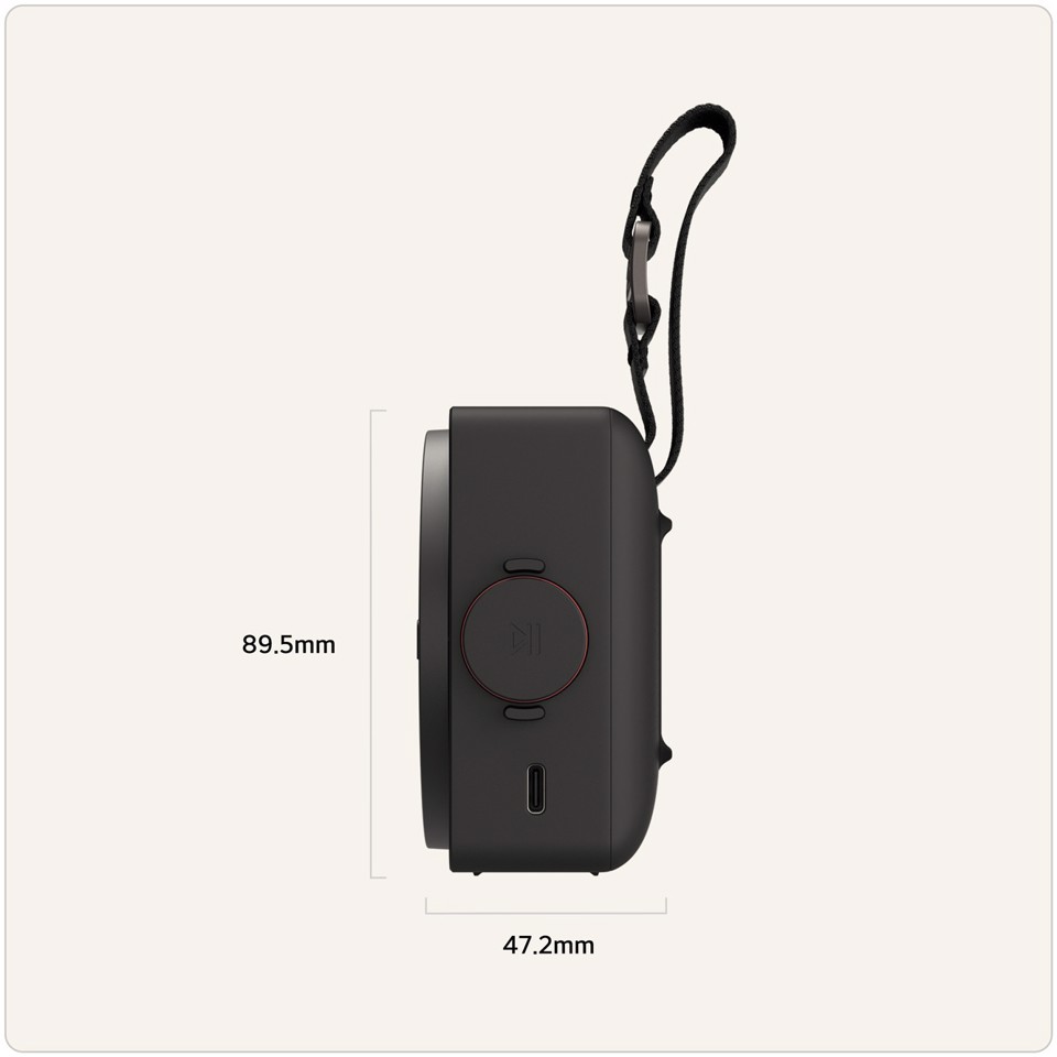 LG xboom Mini by will.i.am, Speaker Bluetooth portatile 5W, Compatto e versatile, 10 ore di autonomia, IP67, Black