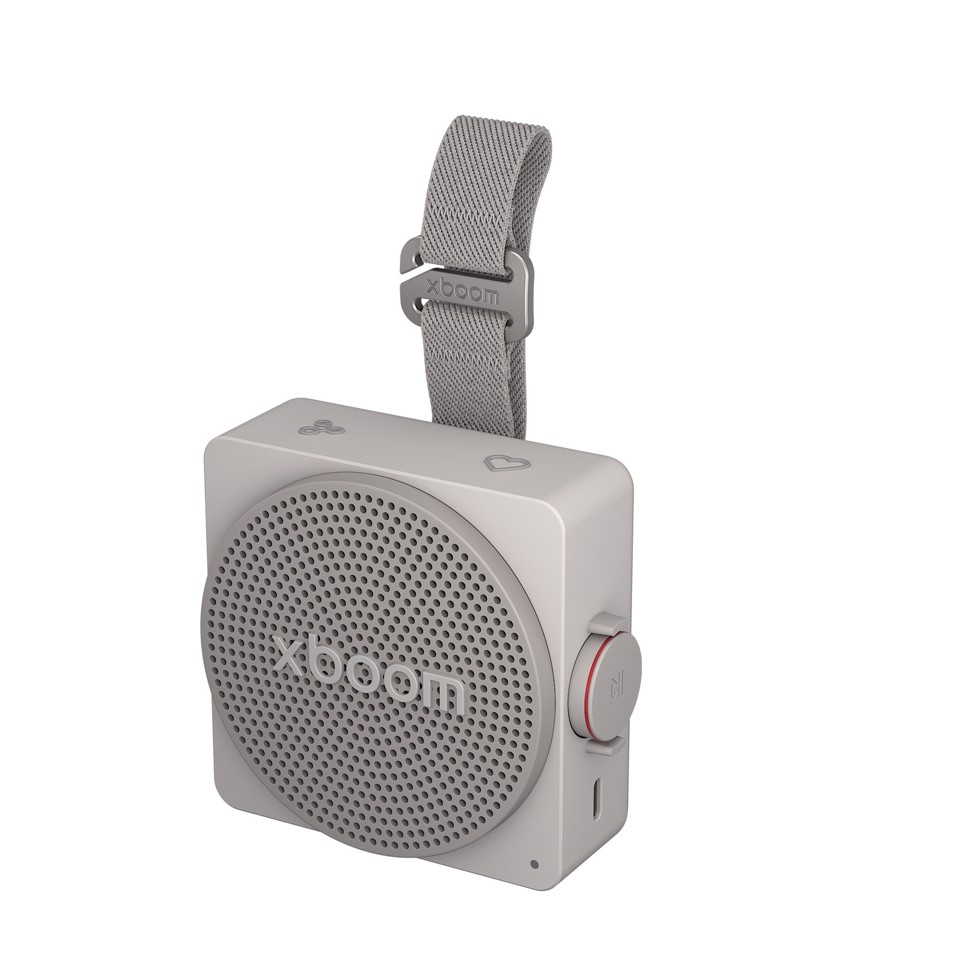 LG xboom Mini by will.i.am, Speaker Bluetooth portatile 5W, Compatto e versatile, 10 ore di autonomia, IP67, Grey