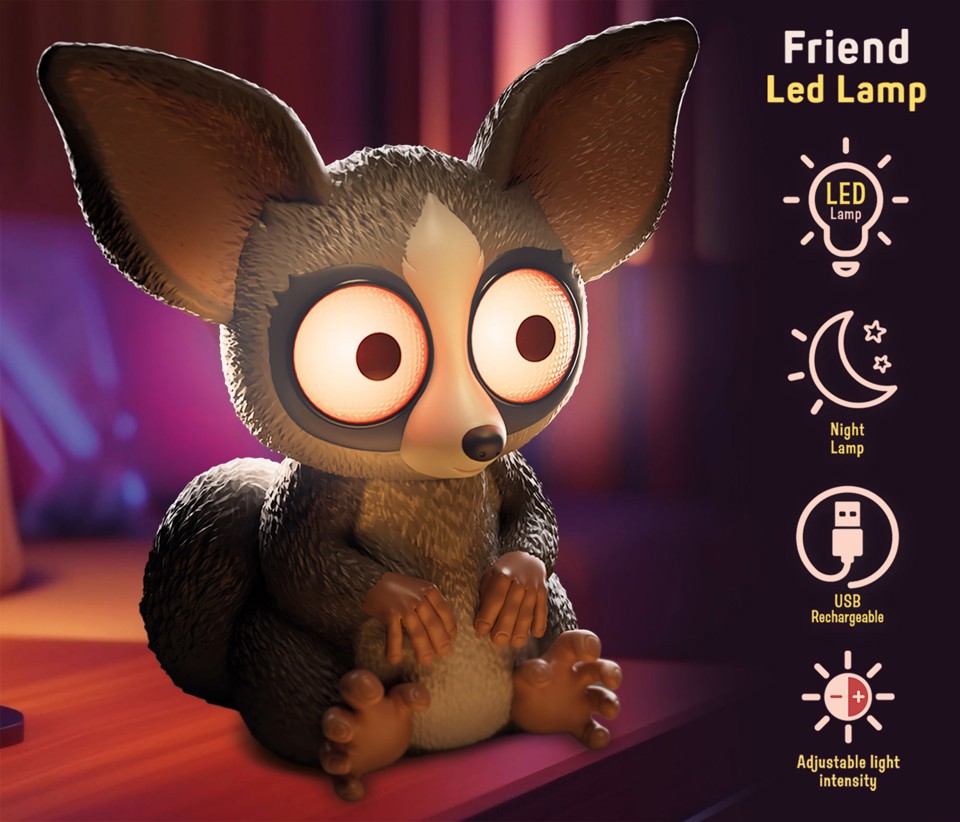 Lisciani 113583 lampada da tavolo LED Beige, Nero, Grigio, Bianco