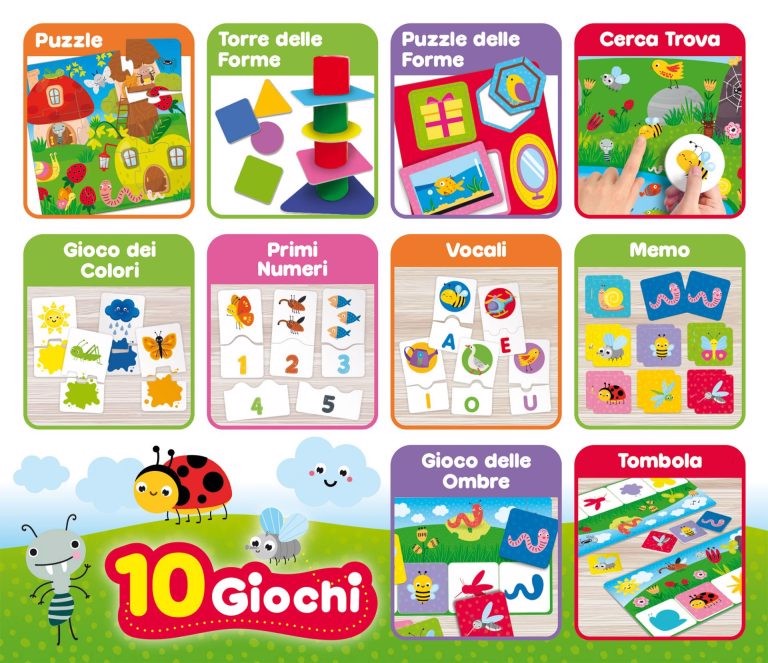 Lisciani Carotina Raccolta Giochi Educativi Baby Puzzle con formine Studio