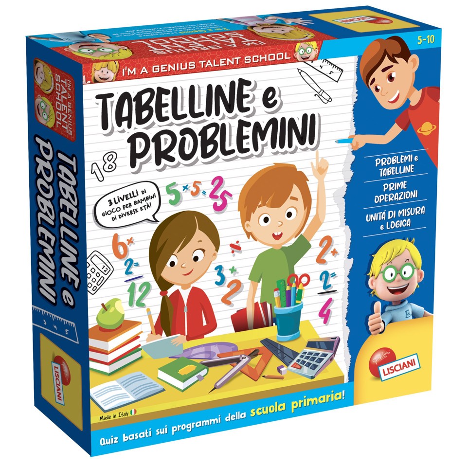Lisciani I’m A Genius Ts Tabelline E Problemini