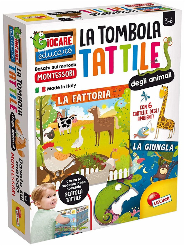 Lisciani Montessori Plus Tombola Tattile degli Animali
