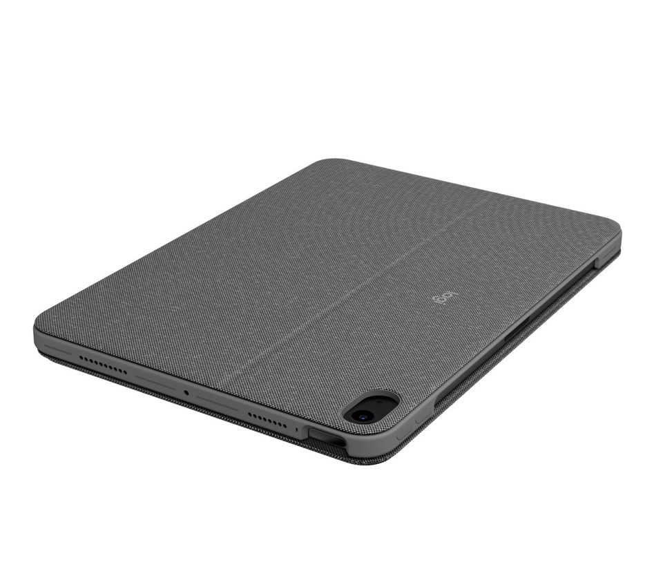 Logitech Combo Touch Custodia con Tastiera per iPad Air (4. gen - 2020) - Tastiera Retroilluminata Rimovibile, Trackpad Click-Anywhere, Smart Connector - Grigio.