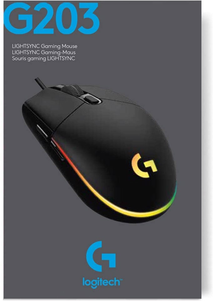 Logitech G G203 LIGHTSYNC mouse gaming a filo