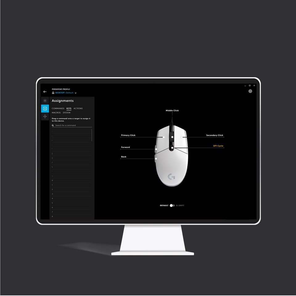 Logitech G G203 LIGHTSYNC mouse gaming a filo