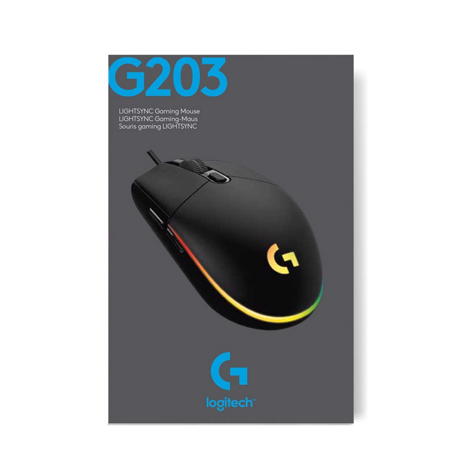 Logitech G G203 LIGHTSYNC mouse gaming a filo