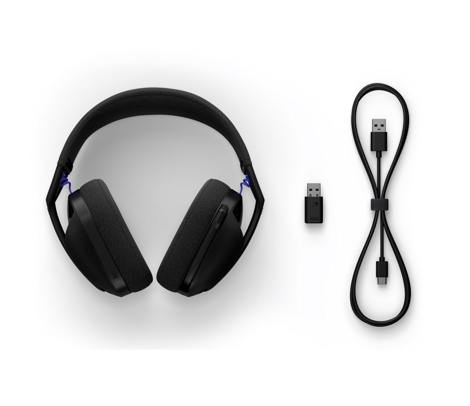 Logitech G G321 LIGHTSPEED, cuffia con microfono gaming wireless Bluetooth, comfort e vestibilità dinamici, microfono su braccio a 16 kHz, PC, PS4, PS5, Nintendo Switch, mobile - Nero