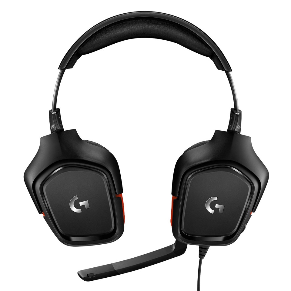 Logitech G G332 Cuffia Gaming con Microfono A Filo Nero, Rosso
