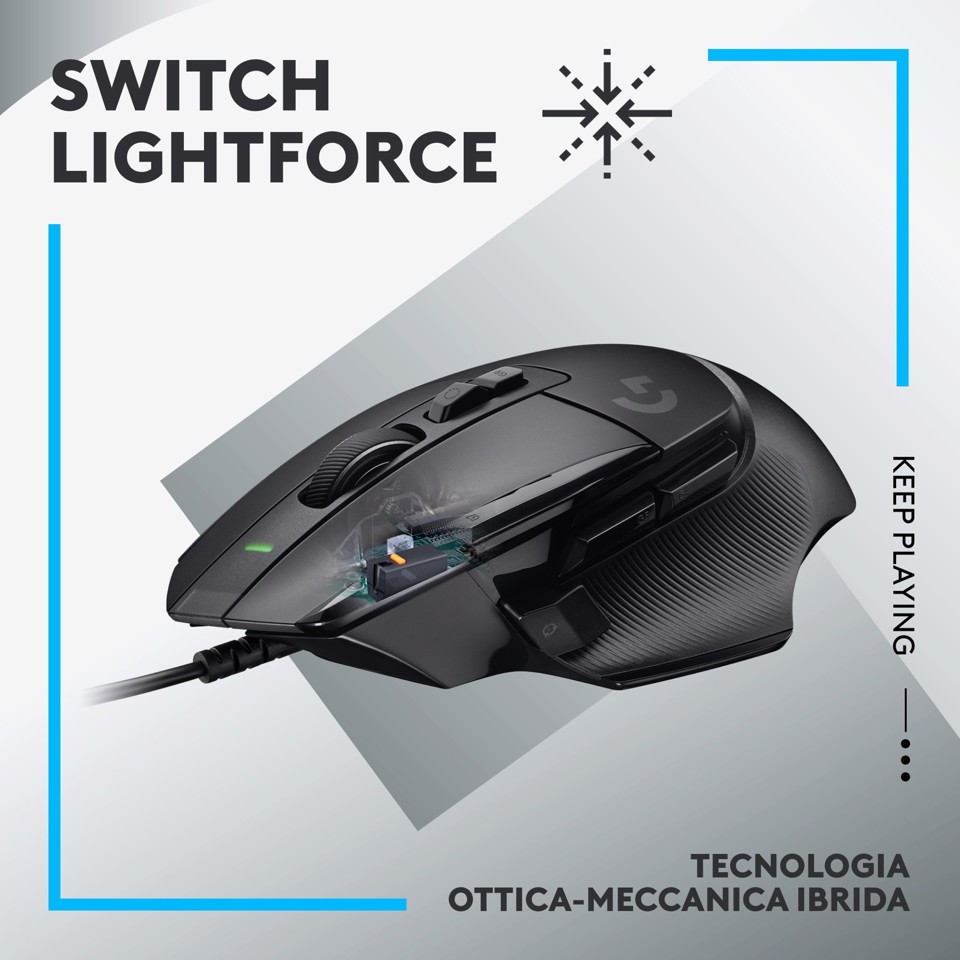 Logitech G G502 X mouse gaming a filo