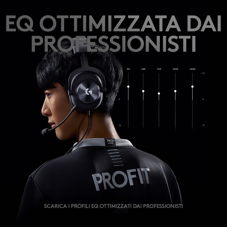 Logitech G PRO X cuffia gaming cablata con microfono 7.1 Surround