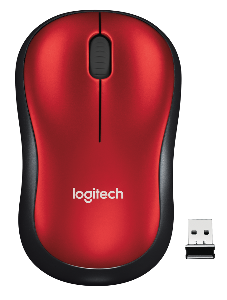 Logitech M185 mouse wireless (rosso)