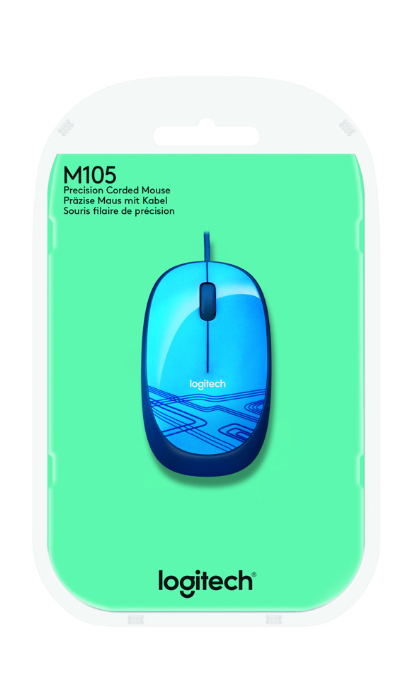 Logitech M105 mouse Ambidestro USB tipo A Ottico