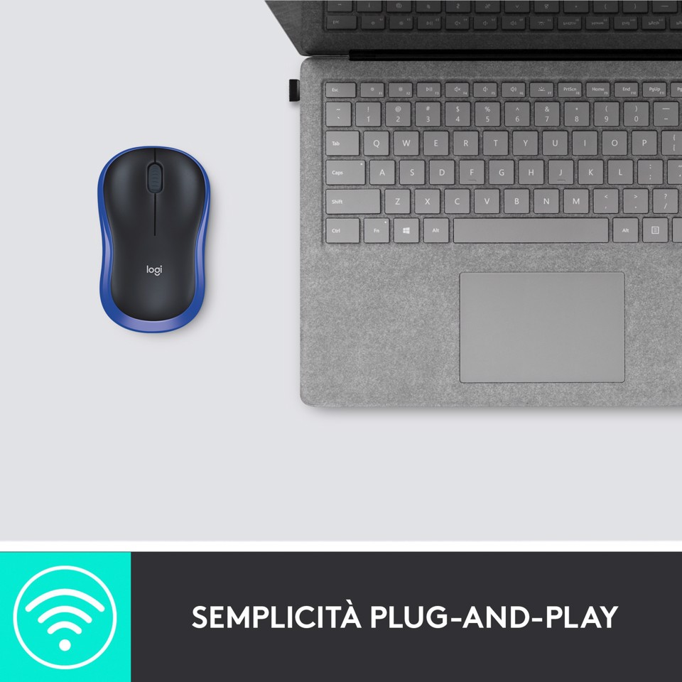 Logitech M185 mouse wireless (blu)