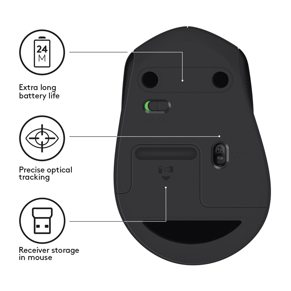 Logitech M330 mouse wireless (nero)