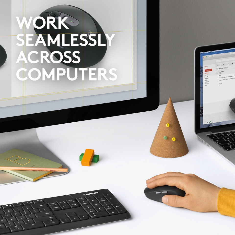 Logitech M590 mouse Mano destra Wireless a RF + Bluetooth Ottico 1000 DPI