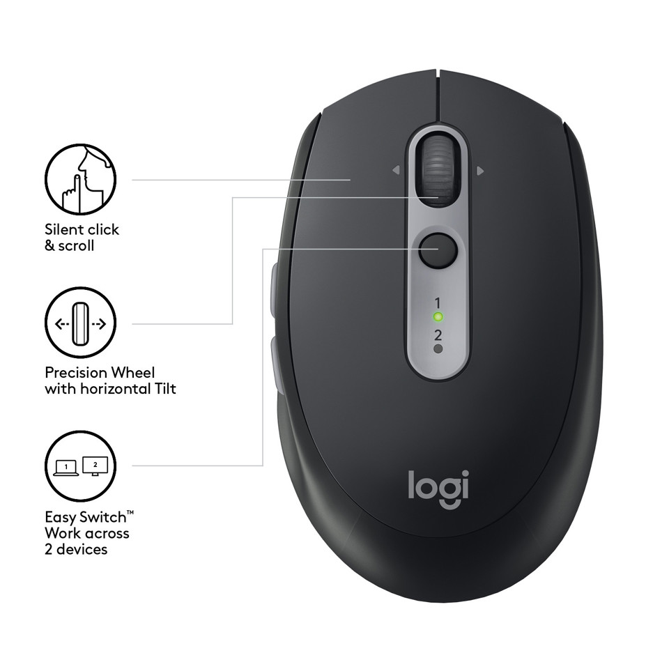 Logitech M590 mouse Mano destra Wireless a RF + Bluetooth Ottico 1000 DPI
