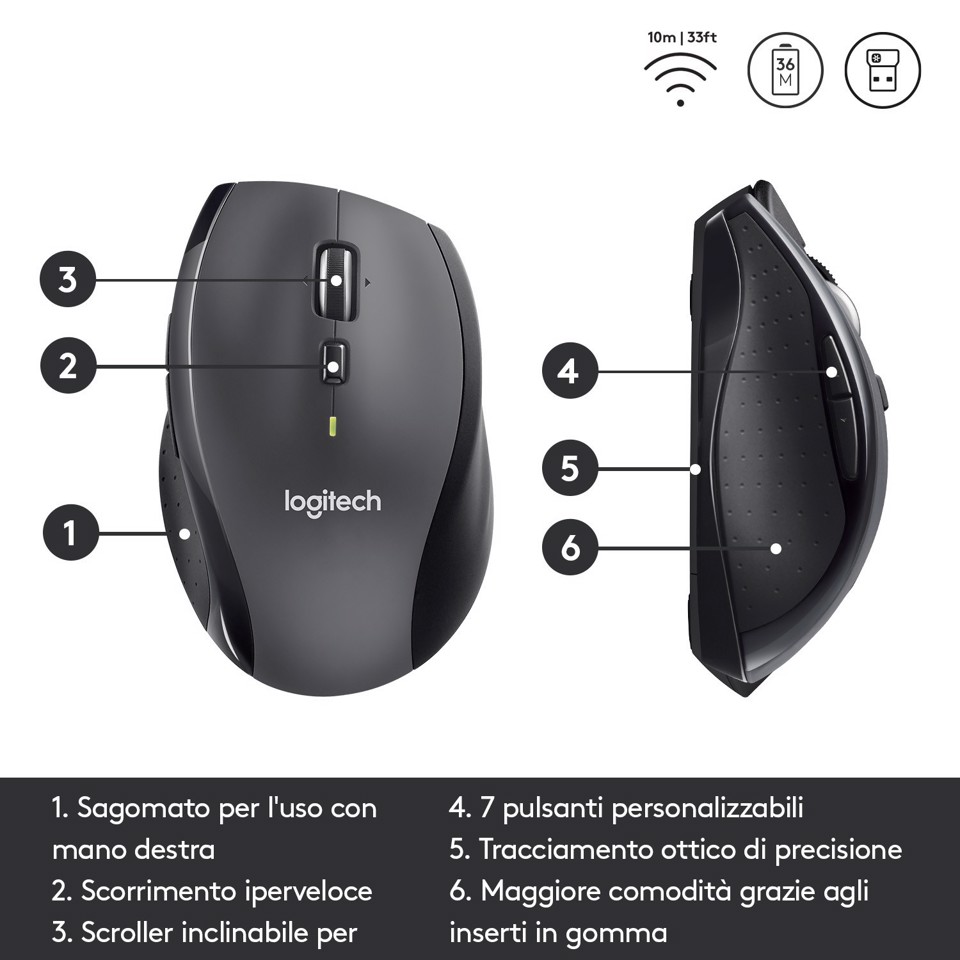 Logitech M705 Marathon mouse wireless