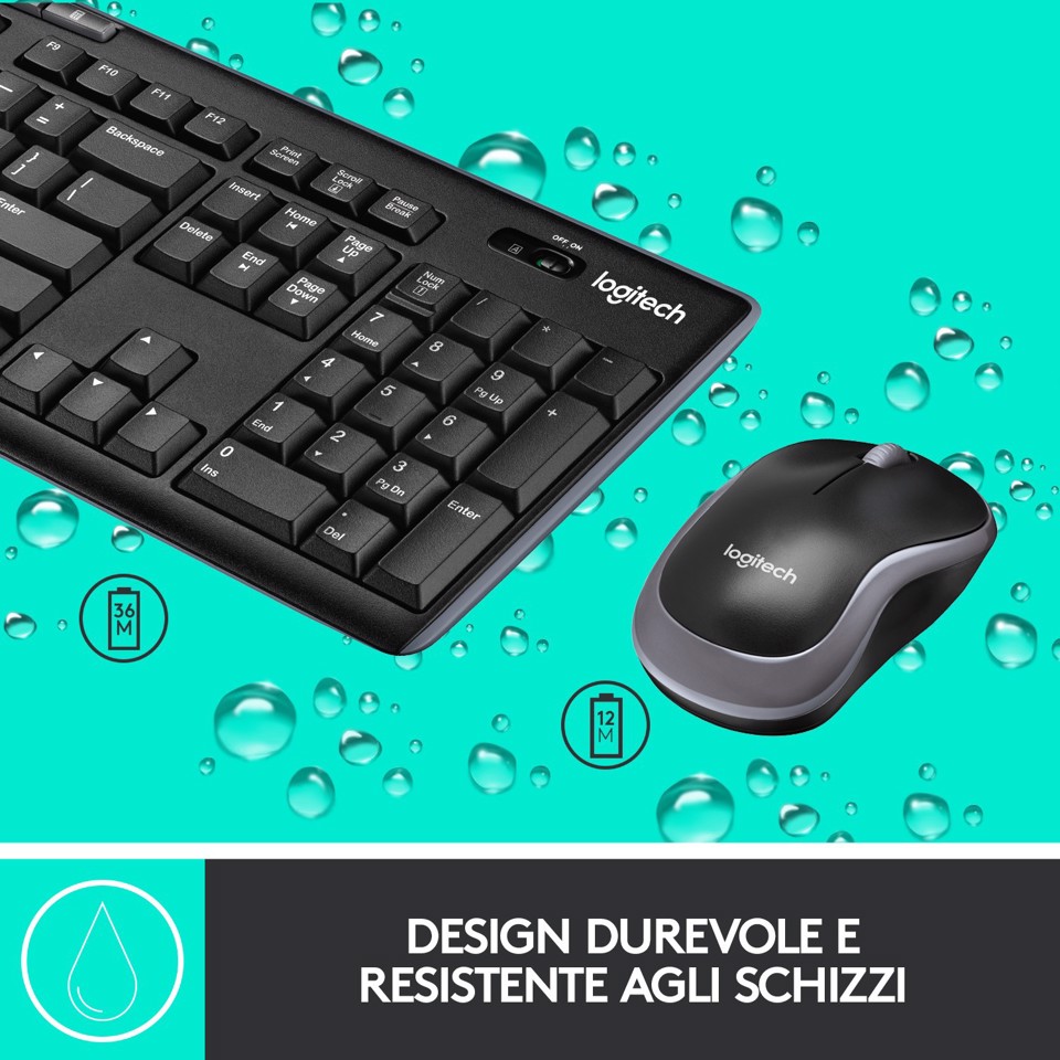 Logitech MK270 Combo Tastiera e Mouse Wireless