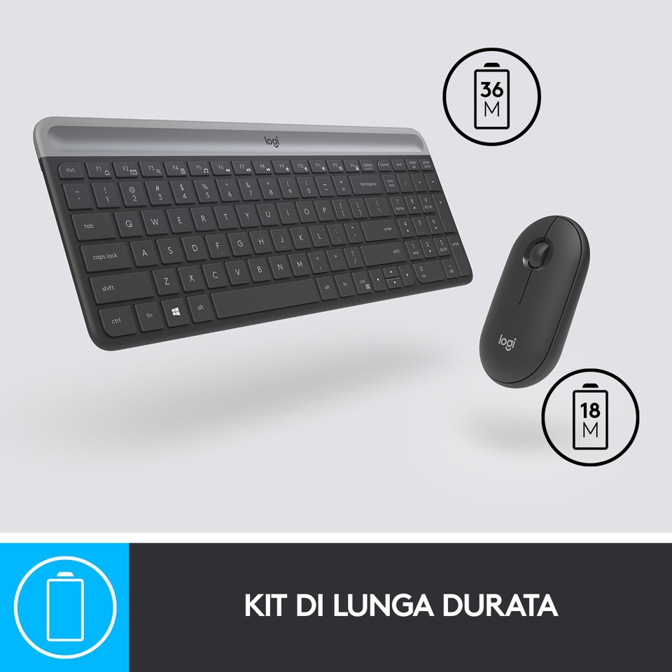 Logitech MK470 Kit Mouse e Tastiera Wireless