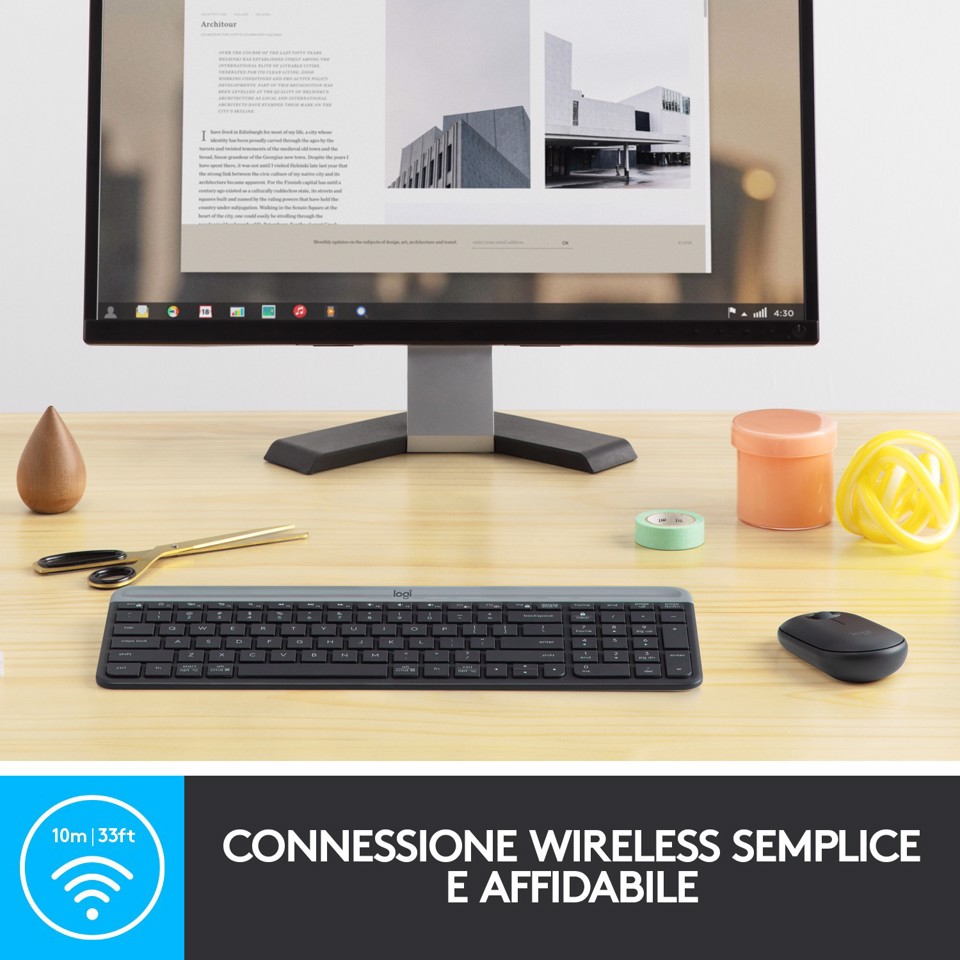 Logitech MK470 Kit Mouse e Tastiera Wireless