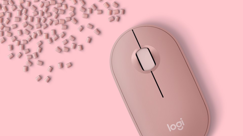 Logitech Pebble 2 M350s mouse Bluetooth (rosa)