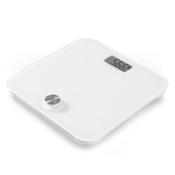 Macom Smart Body Scale Bilancia pesapersone elettronica con funzionamento senza batterie Quadrato Bianco