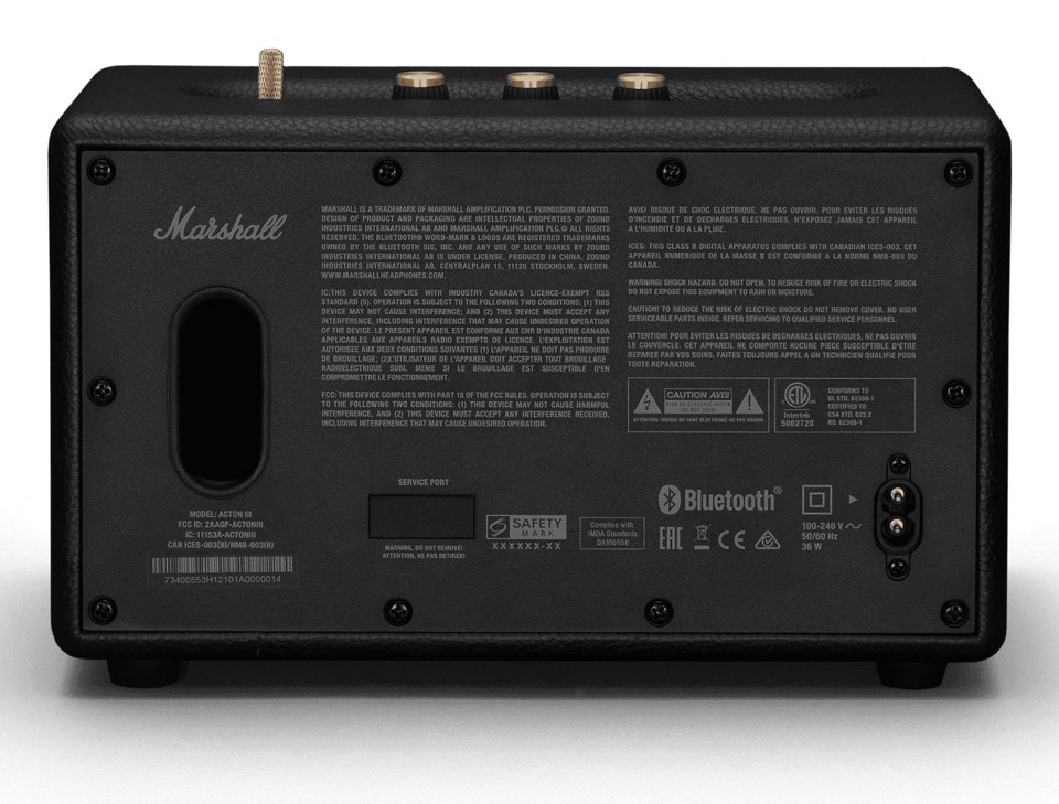 Marshall Acton III 2-vie Nero Con cavo e senza cavo 60 W