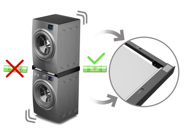 Meliconi 656128 accessorio e componente per lavatrice Kit di sovrapposizione 1 pz