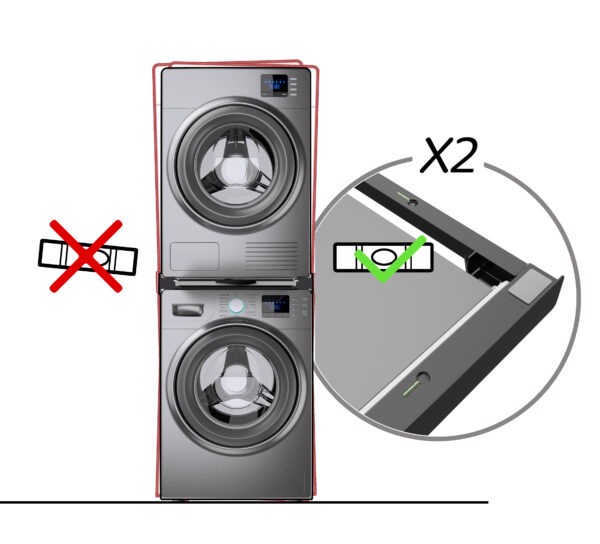 Meliconi 656128 accessorio e componente per lavatrice Kit di sovrapposizione 1 pz