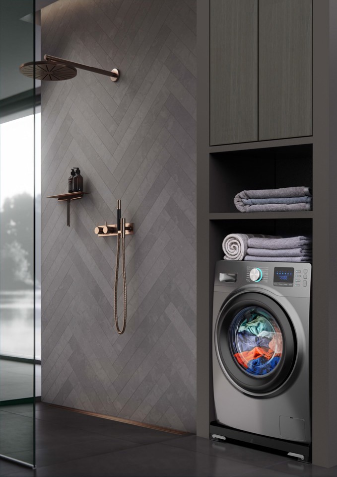 Meliconi Base Move Black Base antivibrazione per lavatrice asciugatrice