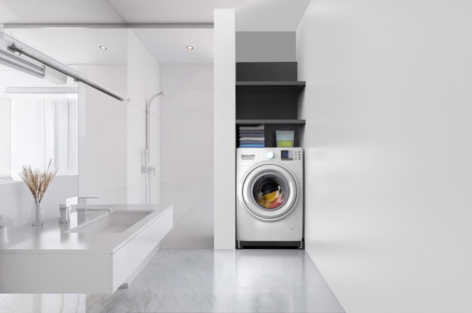 Meliconi Base Move Black Base antivibrazione per lavatrice asciugatrice