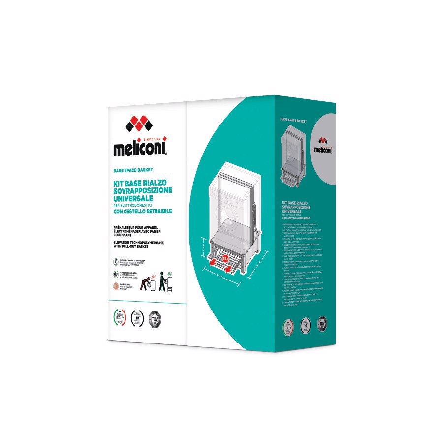 Meliconi Base Space Basket accessorio e componente per lavatrice Kit di sovrapposizione 1 pz