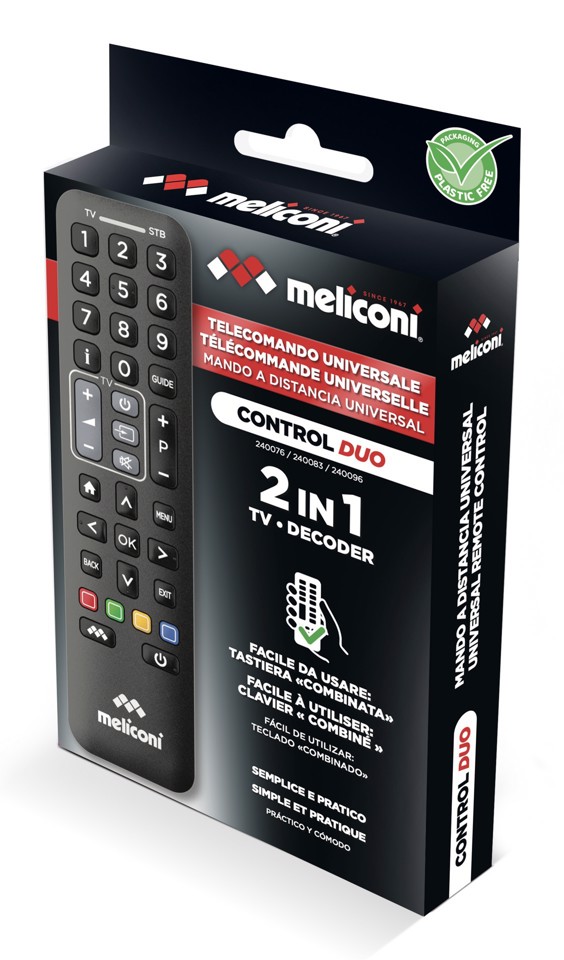 Meliconi Control Duo telecomando IR Wireless TV e Decoder