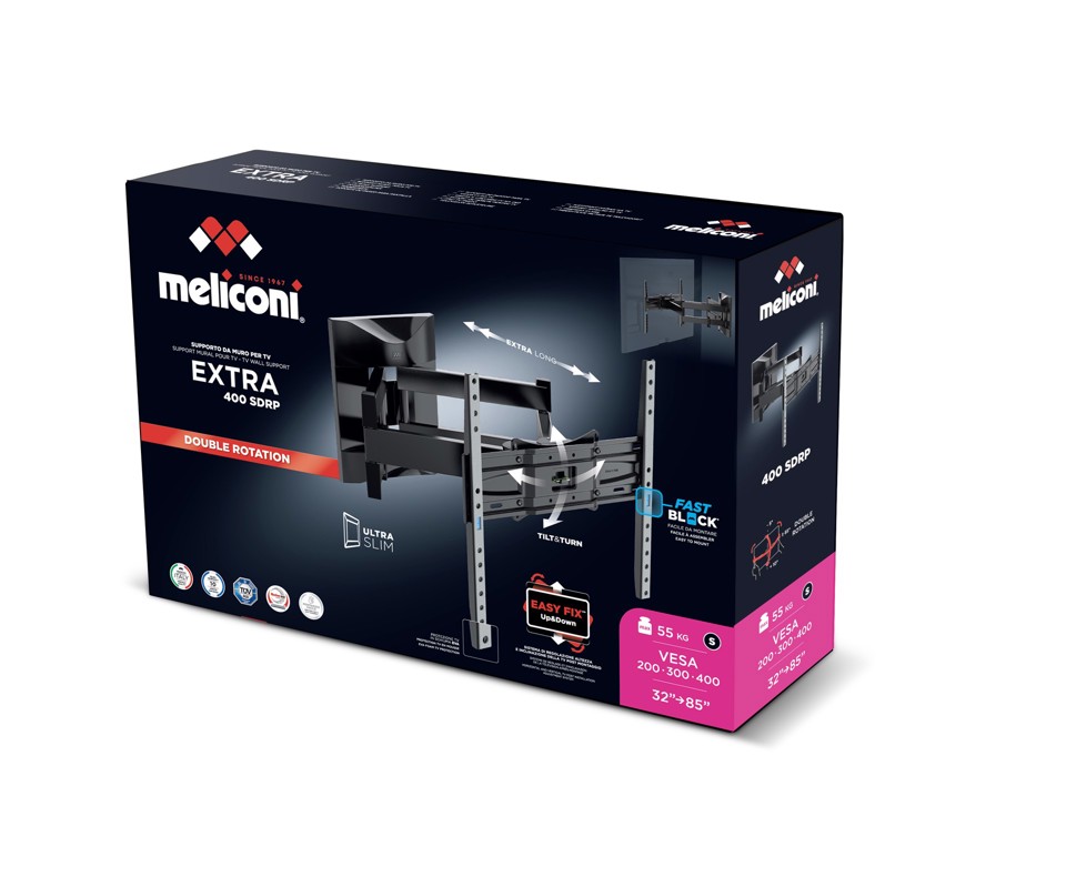 Meliconi Extra 400SDRP Plus 2,16 m (85") Nero