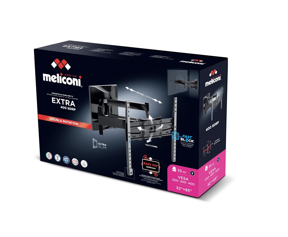 Meliconi Extra 400SDRP Plus 2,16 m (85") Nero