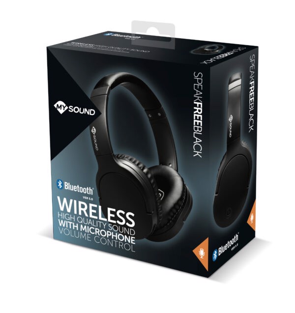 Meliconi MySound Speak FREE Cuffie Wireless A Padiglione Musica e Chiamate Bluetooth Nero