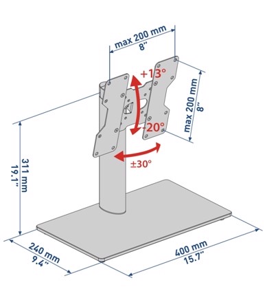 Meliconi Stand 200 101,6 cm (40") Nero