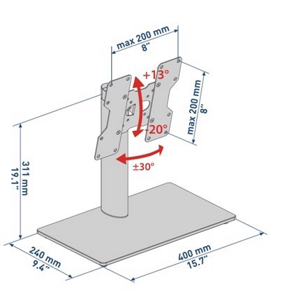 Meliconi Stand 200 101,6 cm (40") Nero