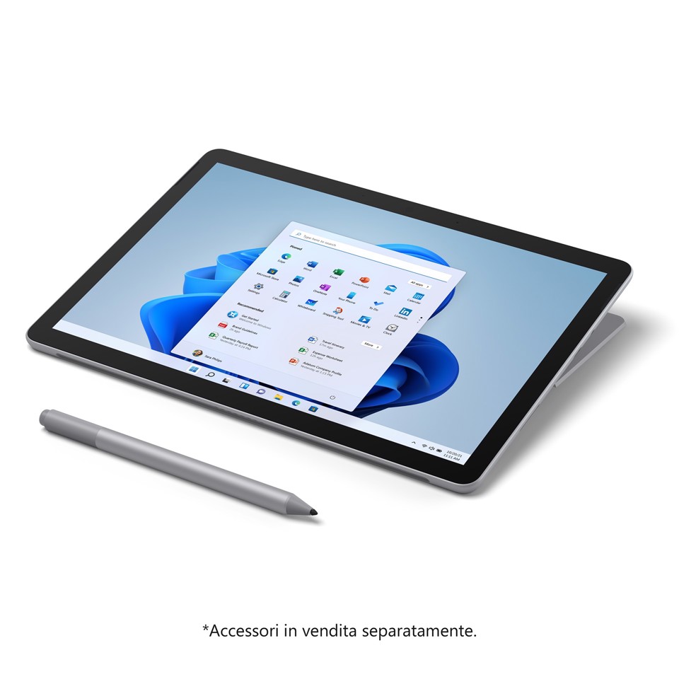 Microsoft Surface Go 3 128 GB 26,7 cm (10.5") Intel® Core™ i3 di decima generazione 8 GB Wi-Fi 6 (802.11ax) Windows 11 Home in S mode Platino