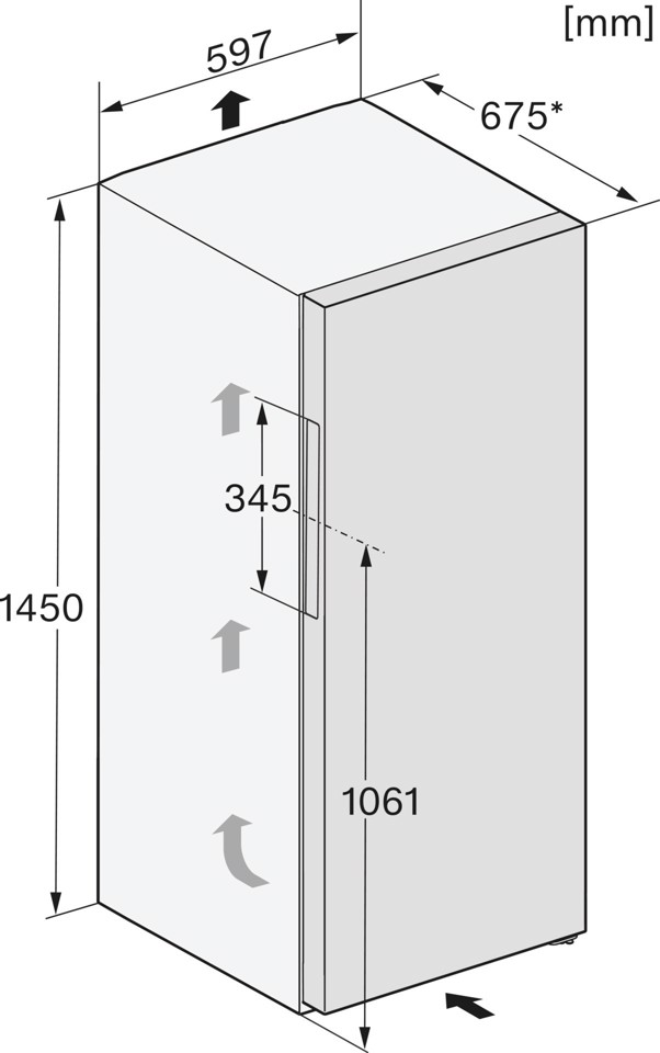 Miele 12431410 congelatore Congelatore verticale Libera installazione 200 L Bianco